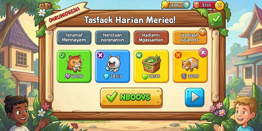 mintoto - Tampilan grafis yang menarik dan penuh warna.